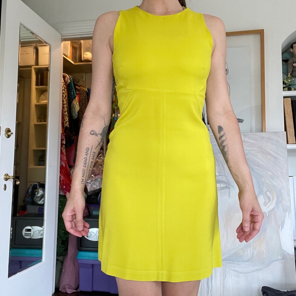 A.L.C. Chartreuse Mini Dress